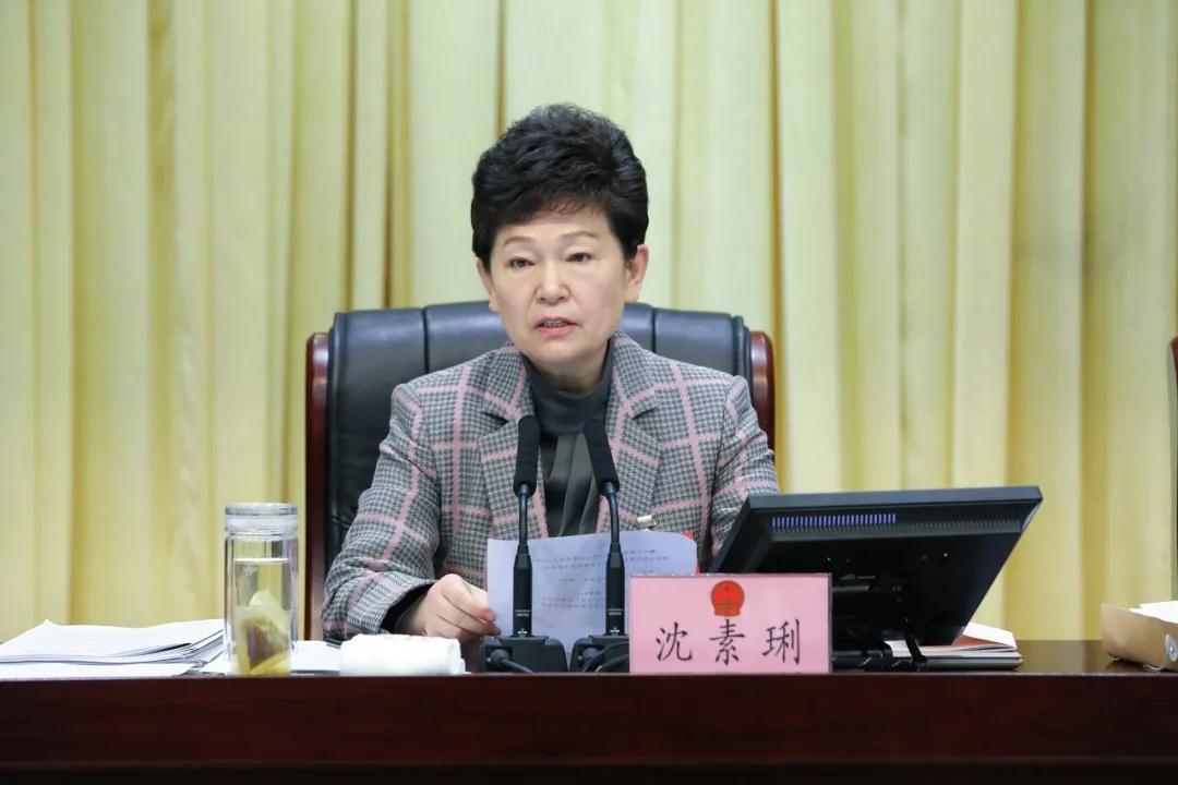 省十三届人大常委会第十七次会议开幕沈素琍主持会议